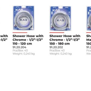 Црево за туш 1/2x1/2 150 cm Kas